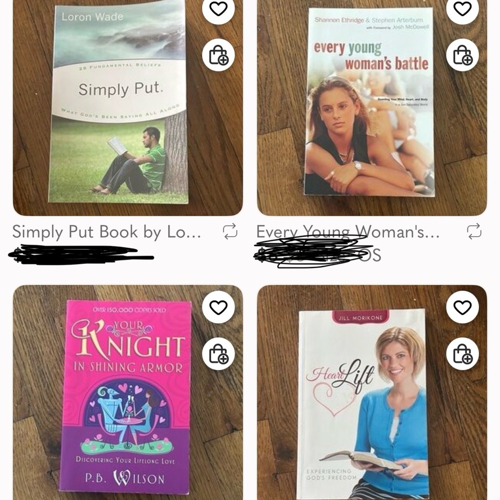Bundle of four Christian books self grow for young women